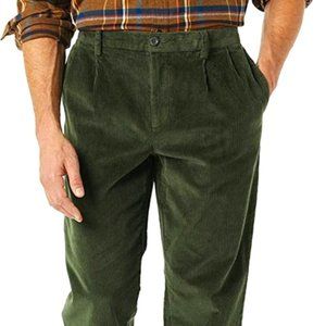 35x26 | Essentials Men's Pleated | Classic-Fit Stretch Corduroy | Chino Pant